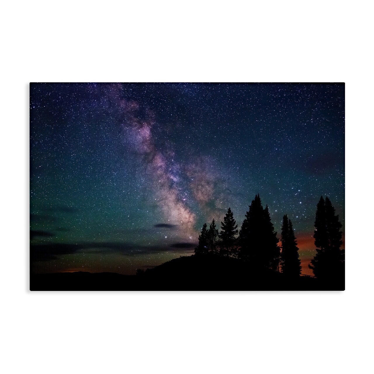 Stupell Industries Silhouetted Forest & Night Sky Canvas Design by Royce Bair